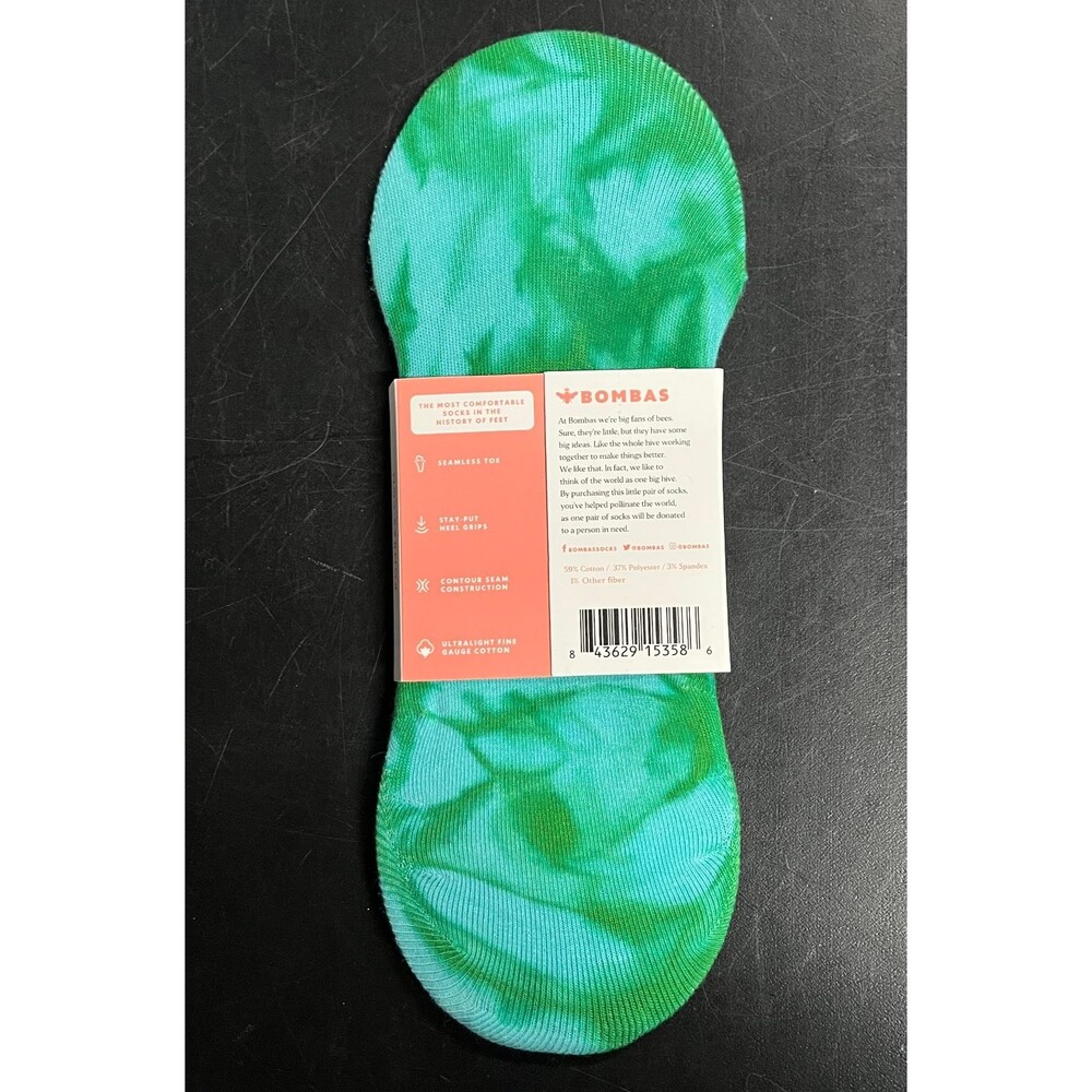 4 Pack Bombas Women's Lightweight Tie Dye No Show Socks Size Large 9.5-13 NEW - Picture 4 of 5